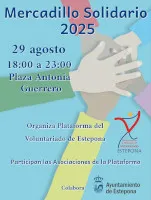 Cartel Mercadillo solidario PVEST Estepona